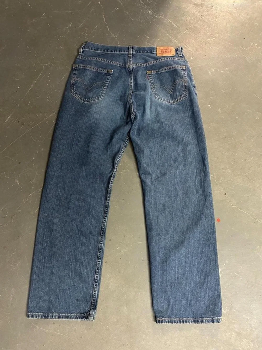 Levis 569 Loose Straight Jeans Mens 36x32 Blue Denim Medium Wash Relaxed Fit